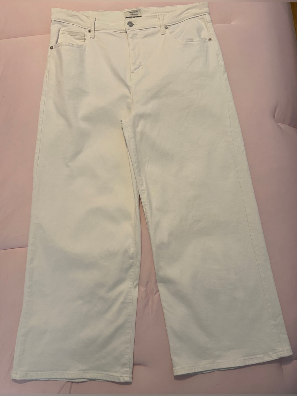 Banana Republic High Rise Wide Leg Cropped Denim